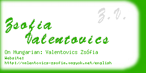 zsofia valentovics business card